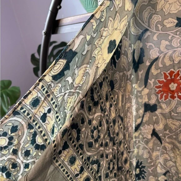 Free People Women’s Duster Wrap Cardigan One Size - Floral - Multicolor - Picture 3 of 5